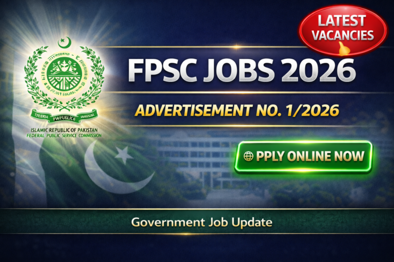 FPSC Jobs 2026 | Advertisement No. 1/2026 – Apply Online