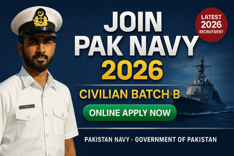 Join Pak Navy Jobs 2026 As Civilian | Batch B Online Apply